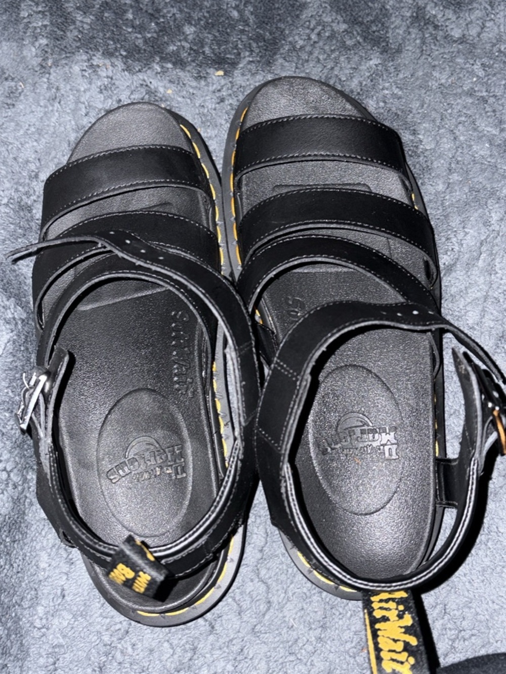 Billabong Kids Black Sandal with Yellow Accents